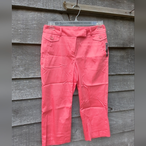 NWT New Directions Womens Classic Fit Chinos Wild Salmon Color Size 6 New - Picture 3 of 12